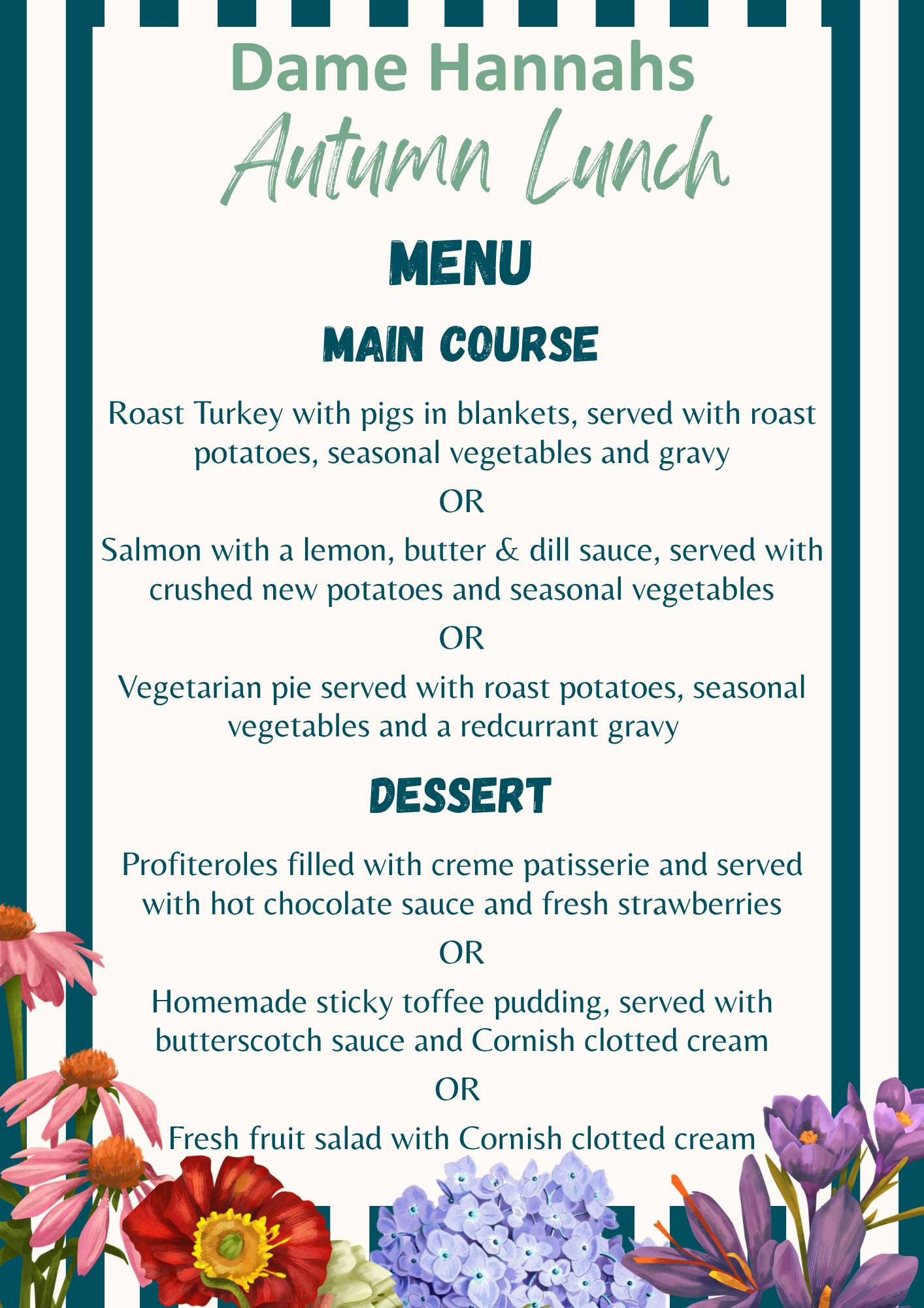 Luncheon Menu